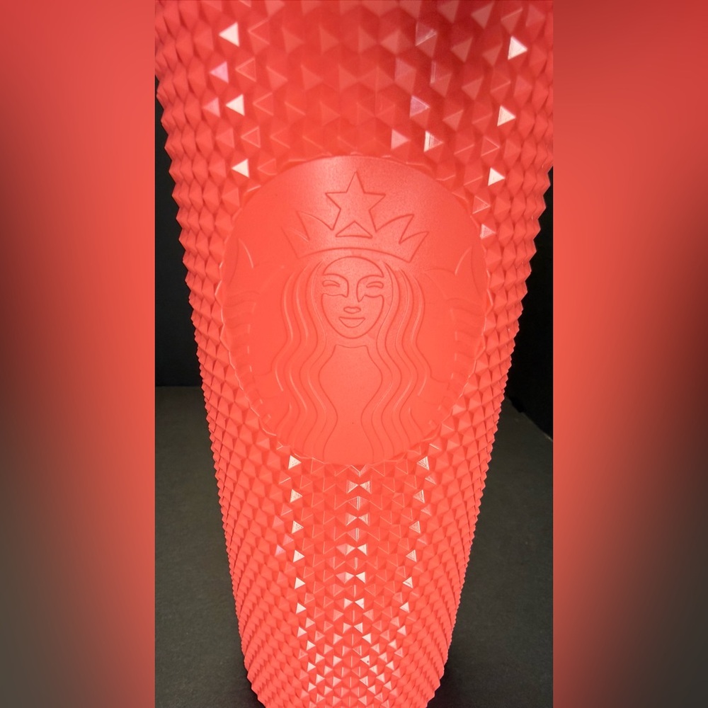 New Starbucks Coral Studded Tumbler with Embossed Siren. 24 oz..